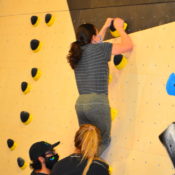 ASC MB Athlete Climbing The Wall At The Hive With Some Assistance