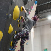 ASC MB's Vice President Climbing The Wall At The Hive