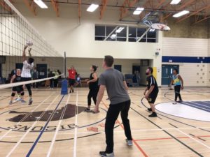 Deaf volleyball practice