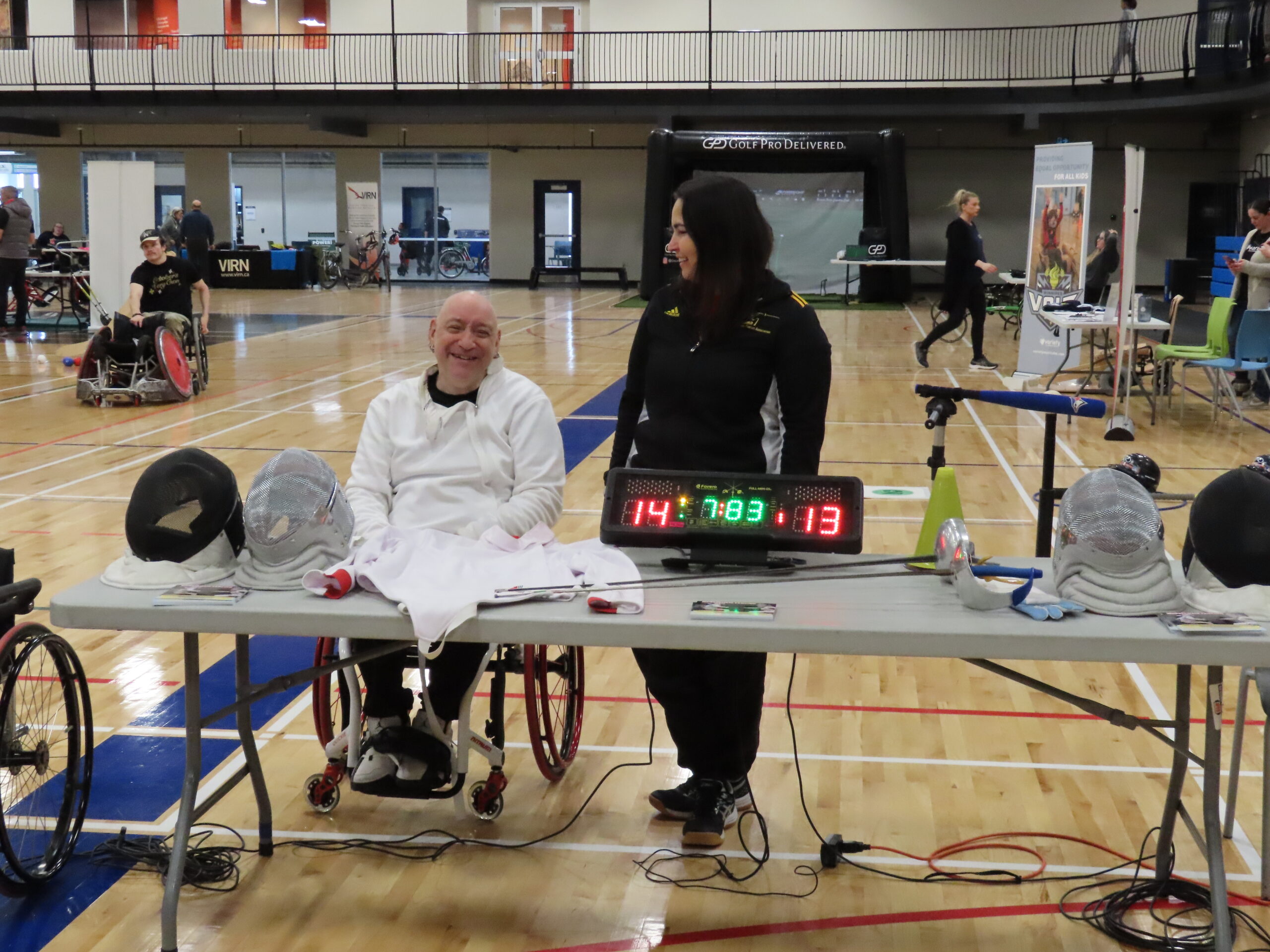 Fencing Manitoba demonstrated wheelchair fencing at the expo!